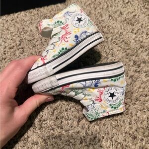 Converse Chuck Taylor TODDLER Hi-Top White Dinosaur Bones